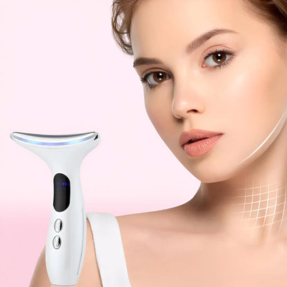 Neck Anti Wrinkle Face Lift Beauty LED Photon Therapy Skin Care Tighten Massager