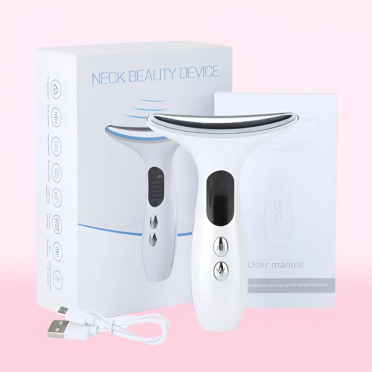 Neck Anti Wrinkle Face Lift Beauty LED Photon Therapy Skin Care Tighten Massager