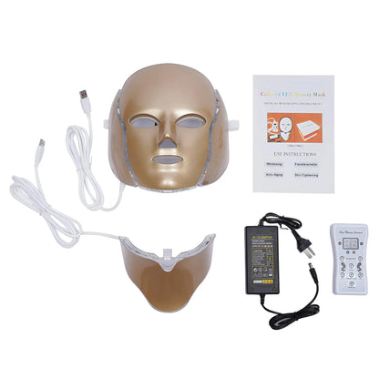 7 colors led face mask light therapy