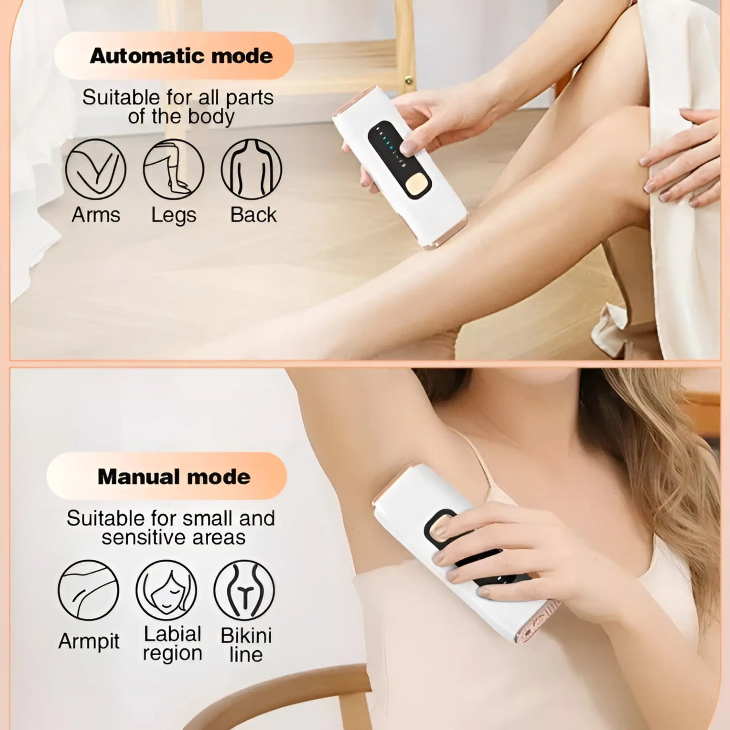 Permanent Ice Cooling IPL Hair Removal Device