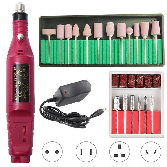 Electric Nail Drill File Kit