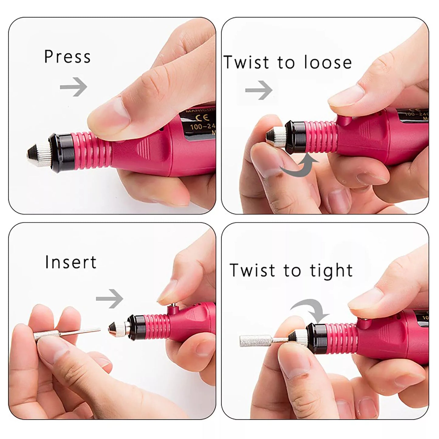 Electric Nail Drill File Kit