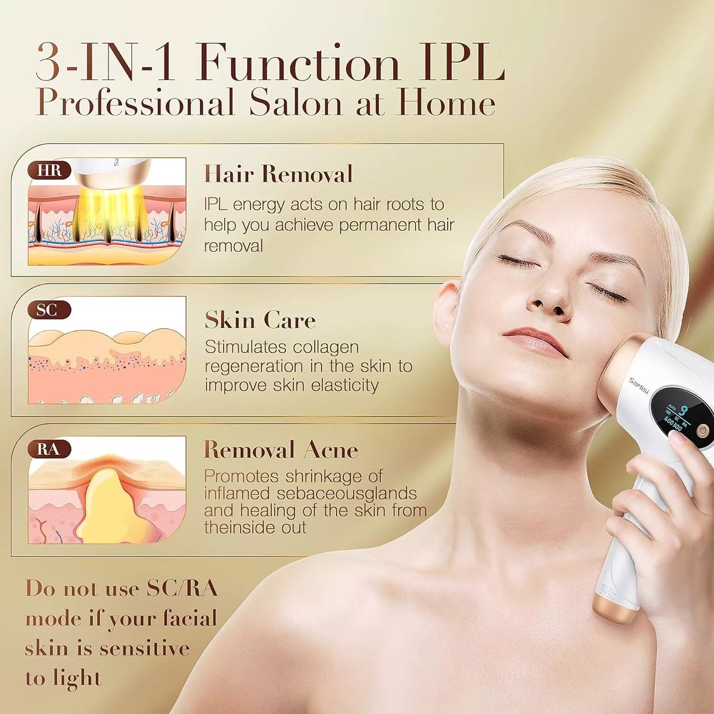 IPL Hair Removal Device with 999,900 Flashes